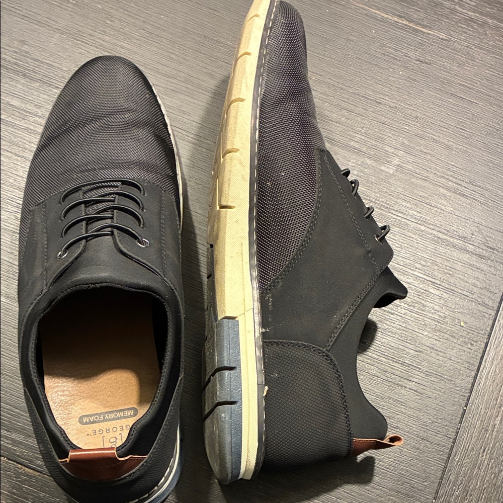 George Black Oxford Shoes with Memory Foam - Picture 3 of 5